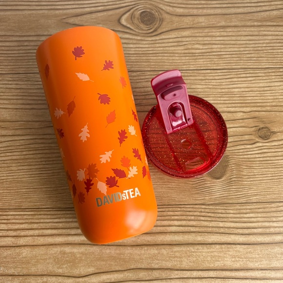 David’s Tea Rare Autumn Leave Orange Stainless Steel Favourite Tumbler - Picture 4 of 12